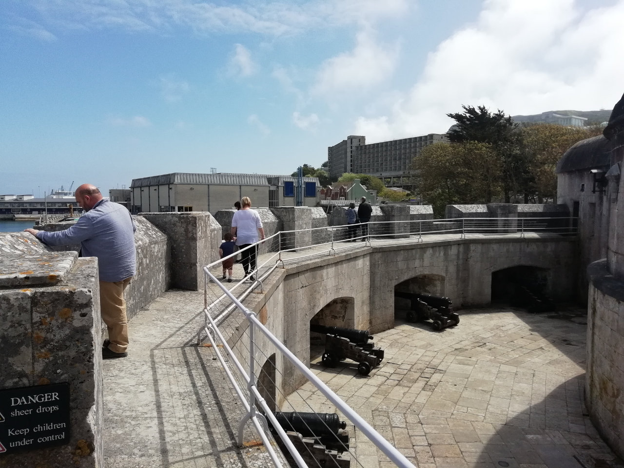 A view of the cannons at Portland castle